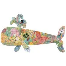 Djeco- Whale Shaped 150pc Art Puzzle