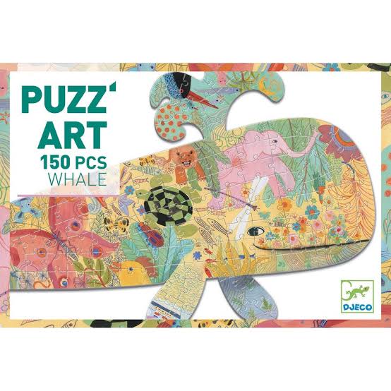 Djeco- Whale Shaped 150pc Art Puzzle