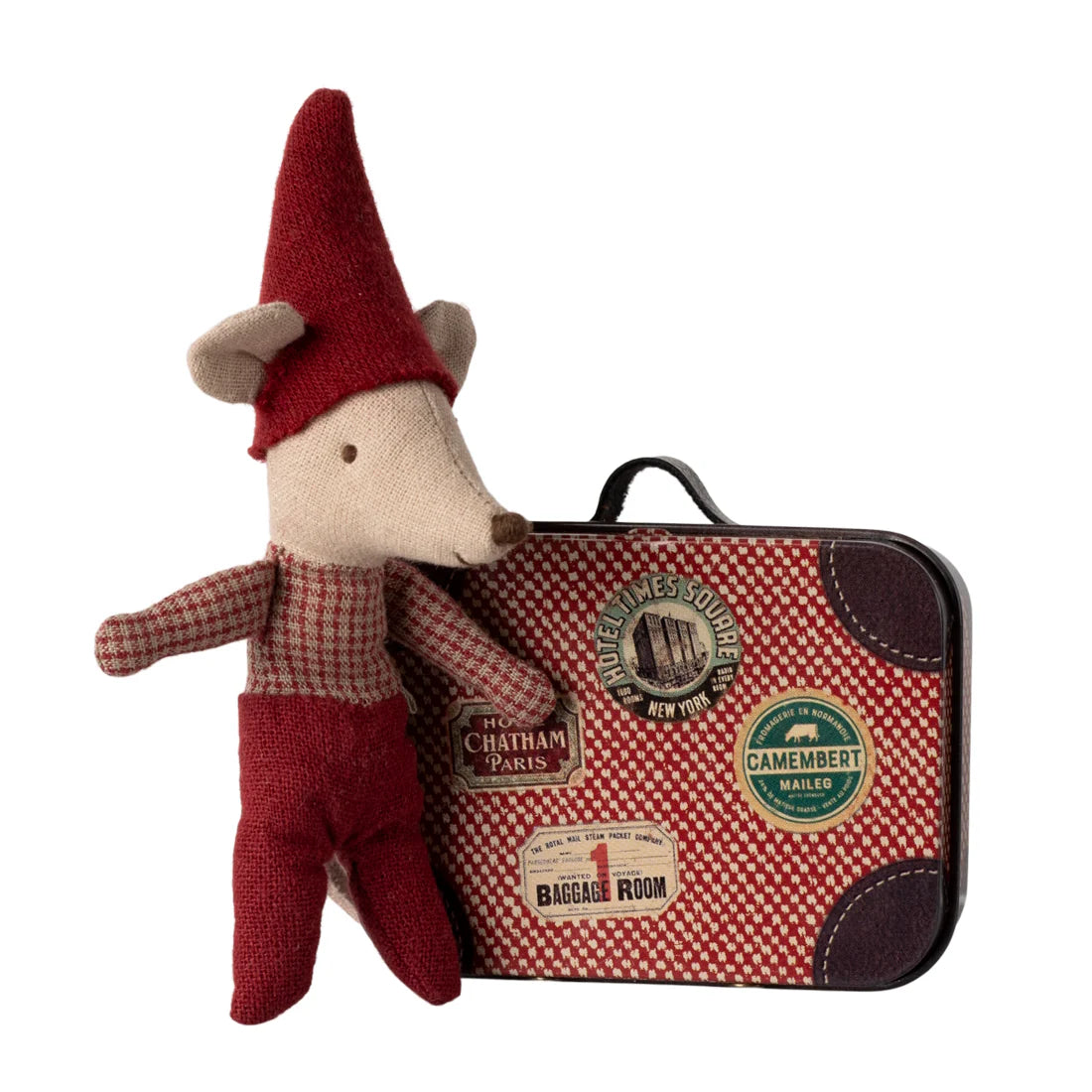 Maileg - Christmas Mouse Baby in Suitcase