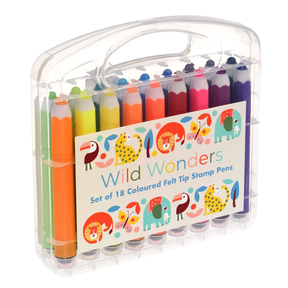 Rex London Felt tip stamp pens - Wild Wonders