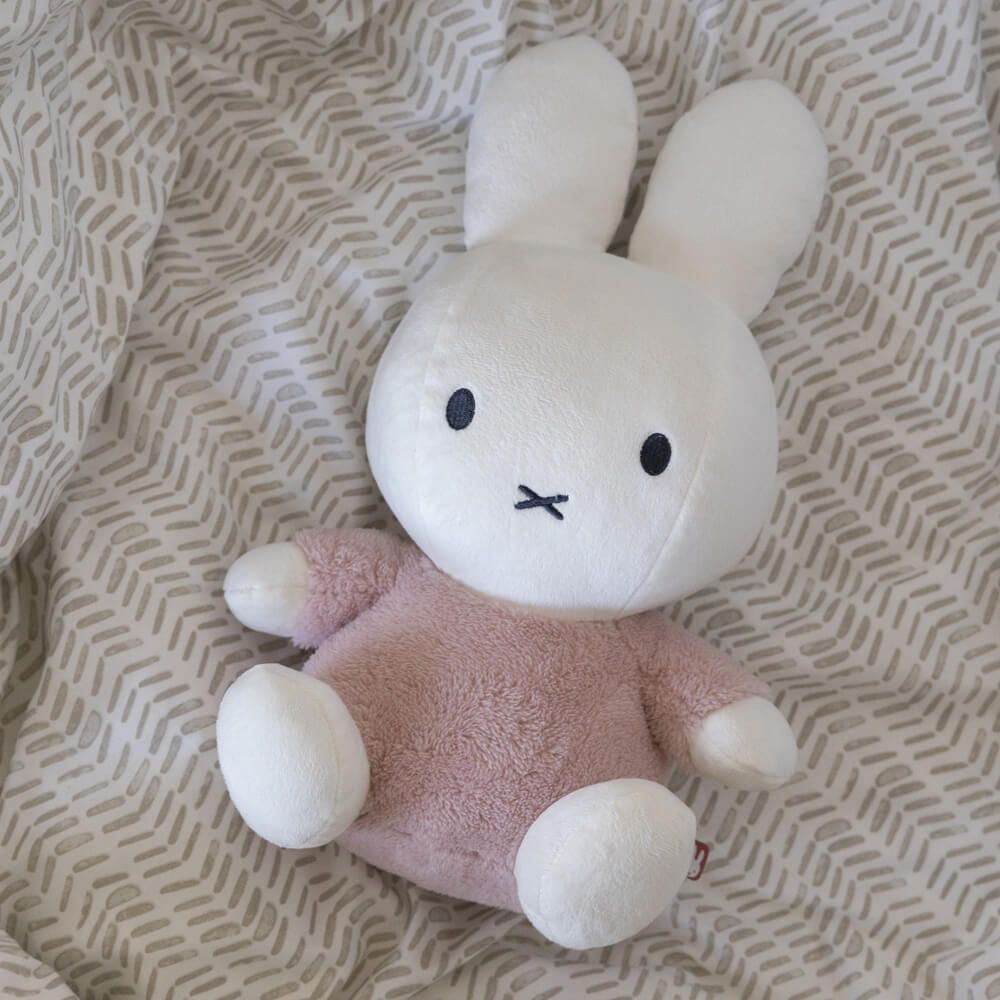 Miffy Plush Fluffy Cuddle Rattle Toy Large - Pink 35cm