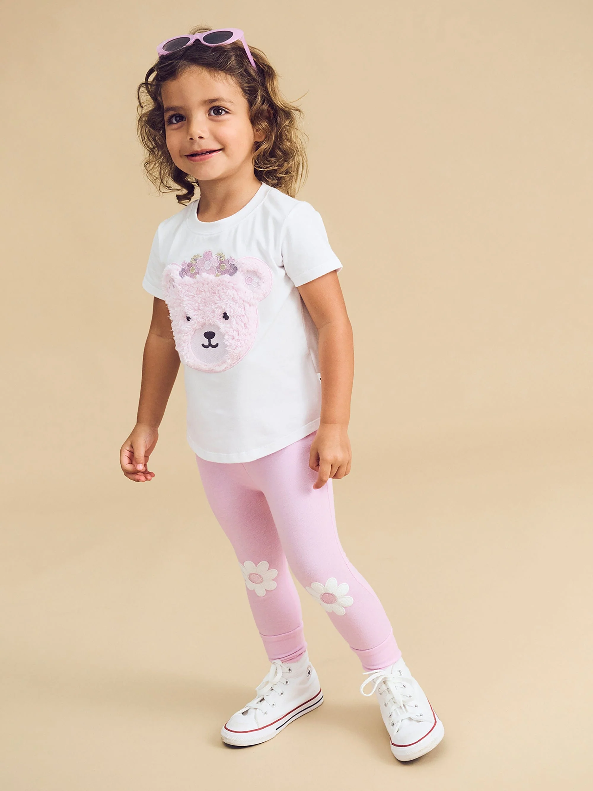 Huxbaby- Daisy Furry Bear T shirt