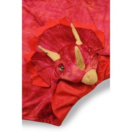 Great Pretenders-  Red Triceratops Hooded Cape - size 4-5