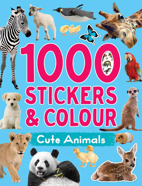 1000 Stickers & Colour Animals